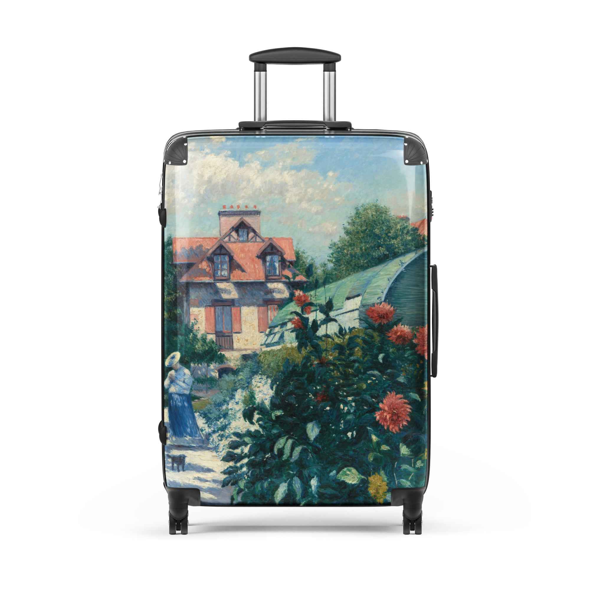 Dahlia Suitcase - Artistic Hard-Shell Suitcase for Garden Lovers - Rosetta Creative Boutique